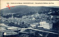 Nouzonville Ardennes, Vue prise du Chateau des Fees, Fluss, Brücke, Schienen