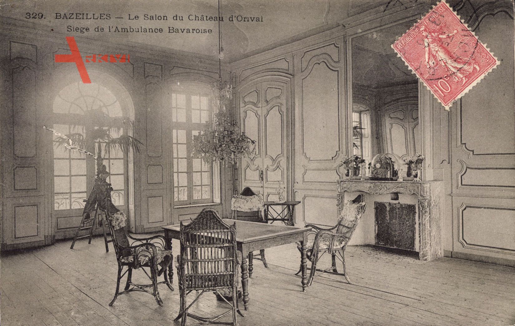 Bazeilles Ardennes, Salon du Château d'Onval, Ambulance Bavaroise