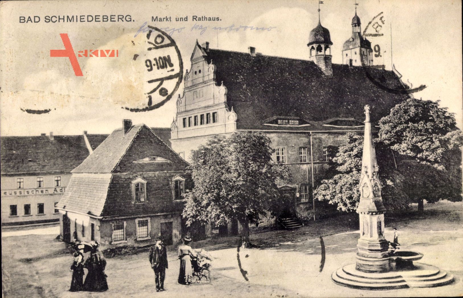 Bad Schmiedeberg in der Dübener Heide, Markt und Rathaus