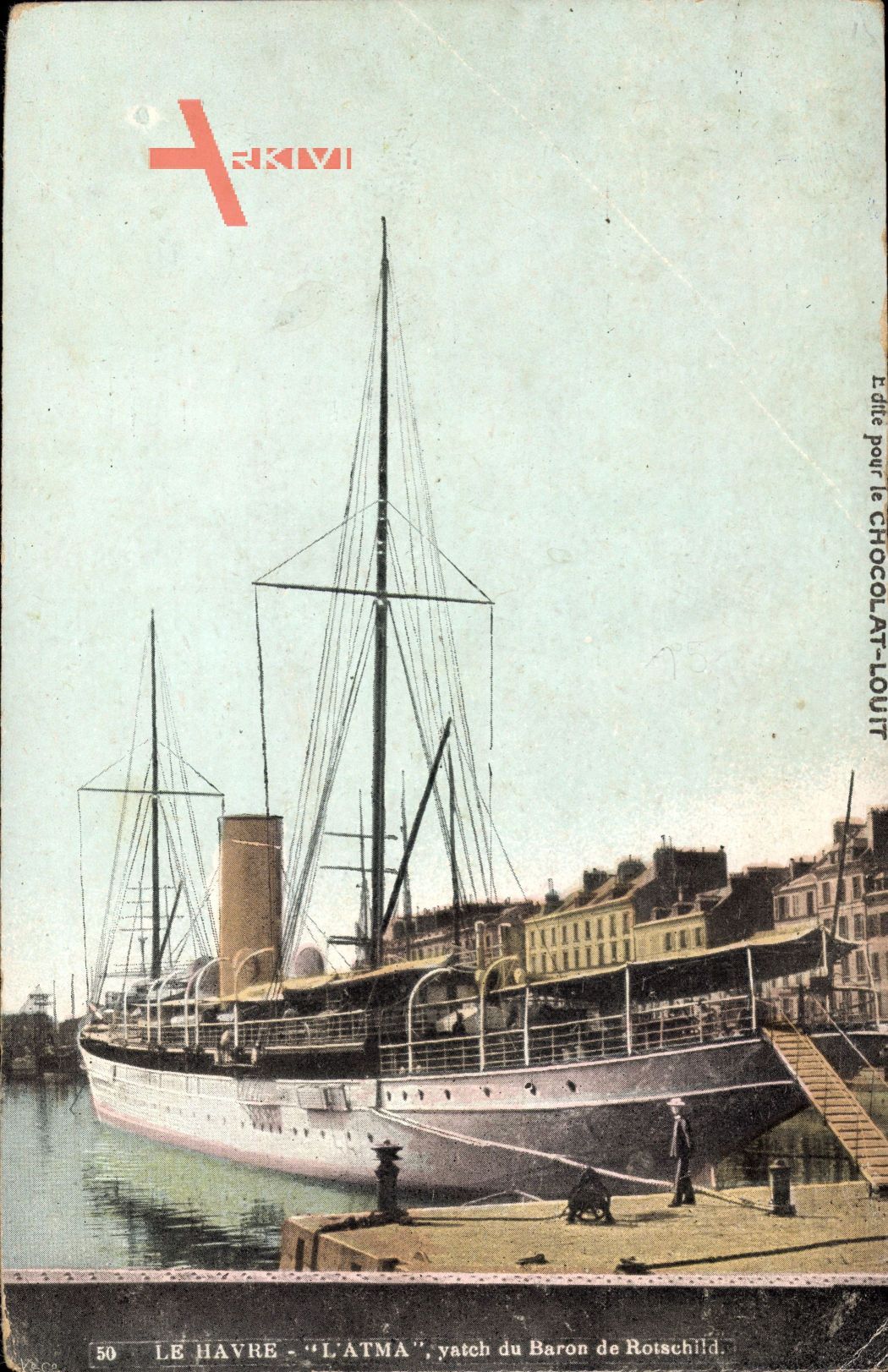 Le Havre, L'Atma, Yacht du Baron de Rothschild, Segelyacht