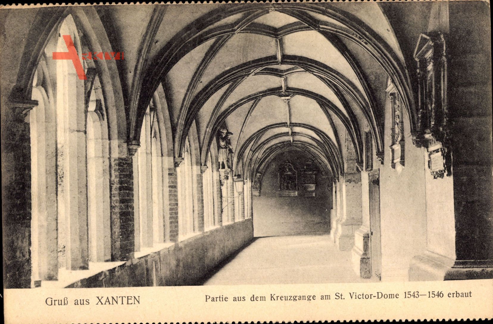 Xanten, Partie aus dem Kreuzgang am St Victor Dom, 1543 bis 1546 erbaut