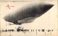 Ballon dirigéable, type Patrie, construit par M. Lebaudy, Franz. Zeppelin