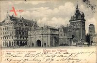 Gdańsk Danzig, Danziger Hof, Hohes Tor und Stockturm