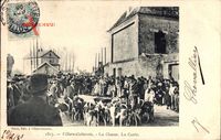 Villers Cotterets Aisne, La Chasse, la Curee, Jagdhunde, Jagdgesellschaft