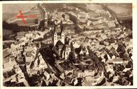 Quedlinburg im Harz, Blick auf den Ort und Dom, Fliegeraufnahme, WHW 152