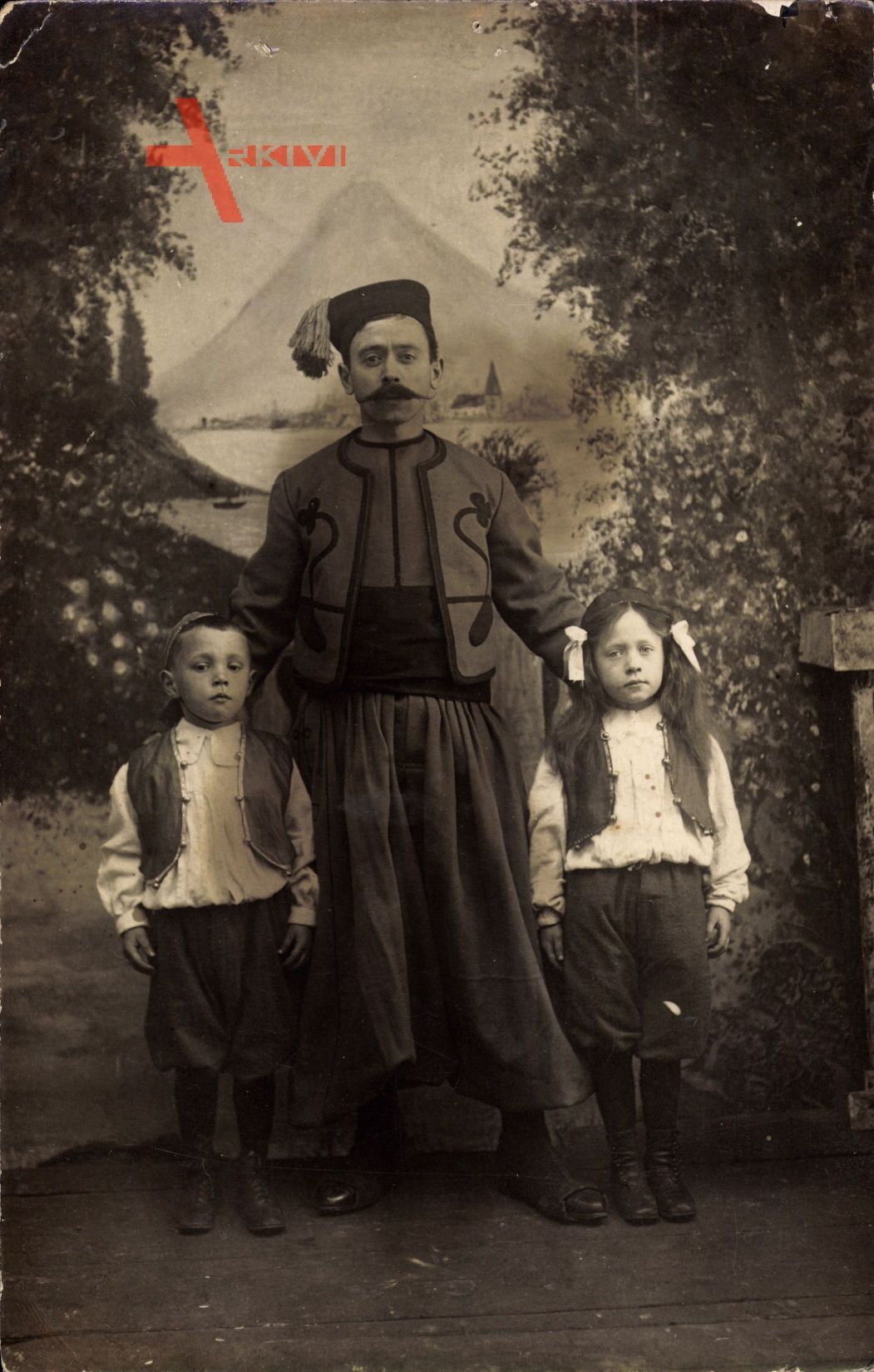 Französischer Soldat in Uniform, Kolonialkrieger, Kinder, Uniform