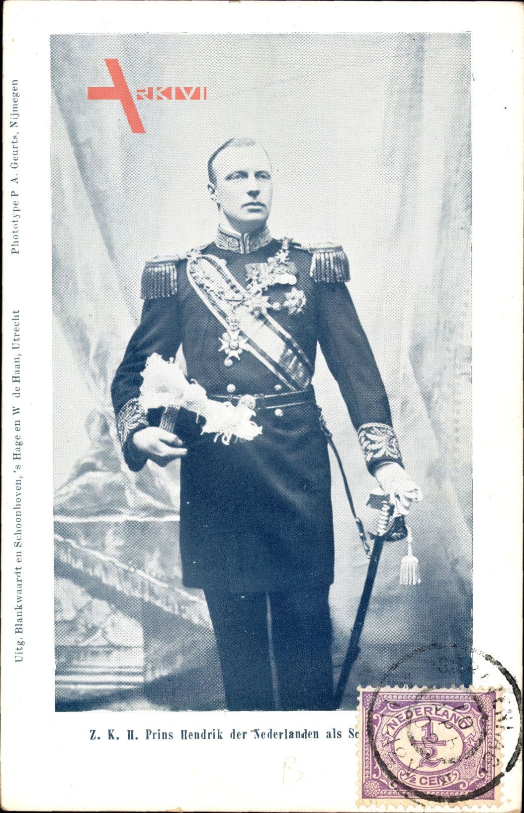 Prinz Hendrik der Niederlande, Portrait, Uniform, Orden, Säbel