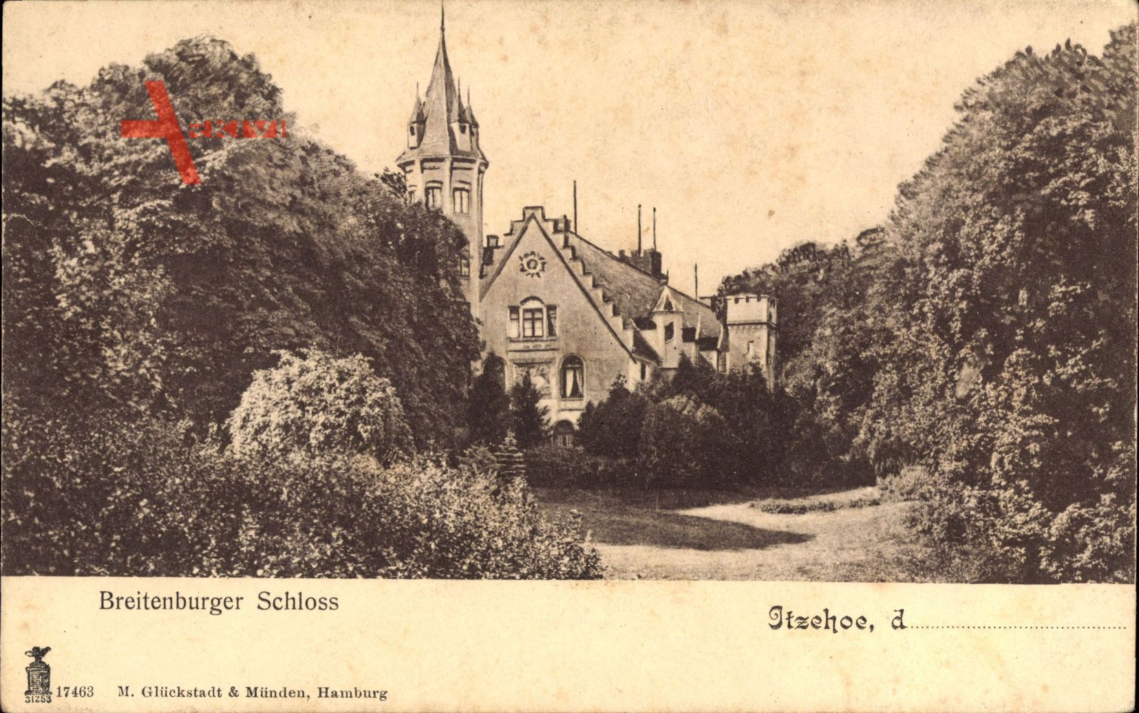 Itzehoe in Schleswig Holstein, Blick auf das Breitenburger Schloss, Giebel