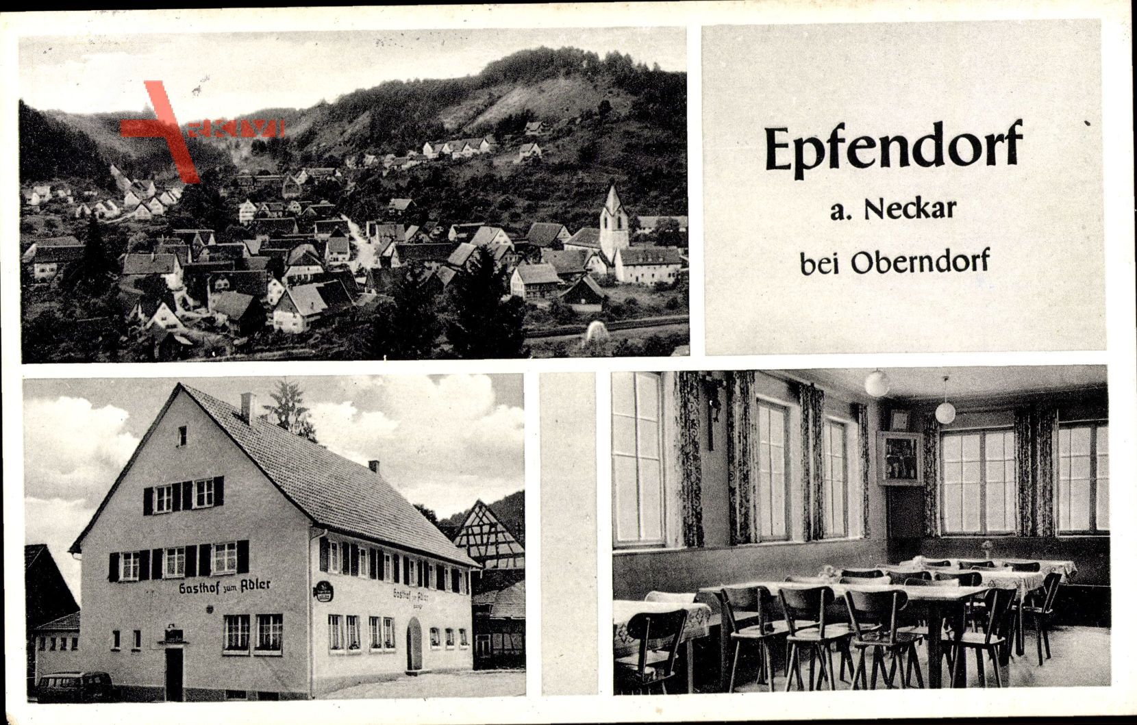 Epfendorf am Neckar, Gasthof zum Adler, Hermann Sauter, Totalansicht
