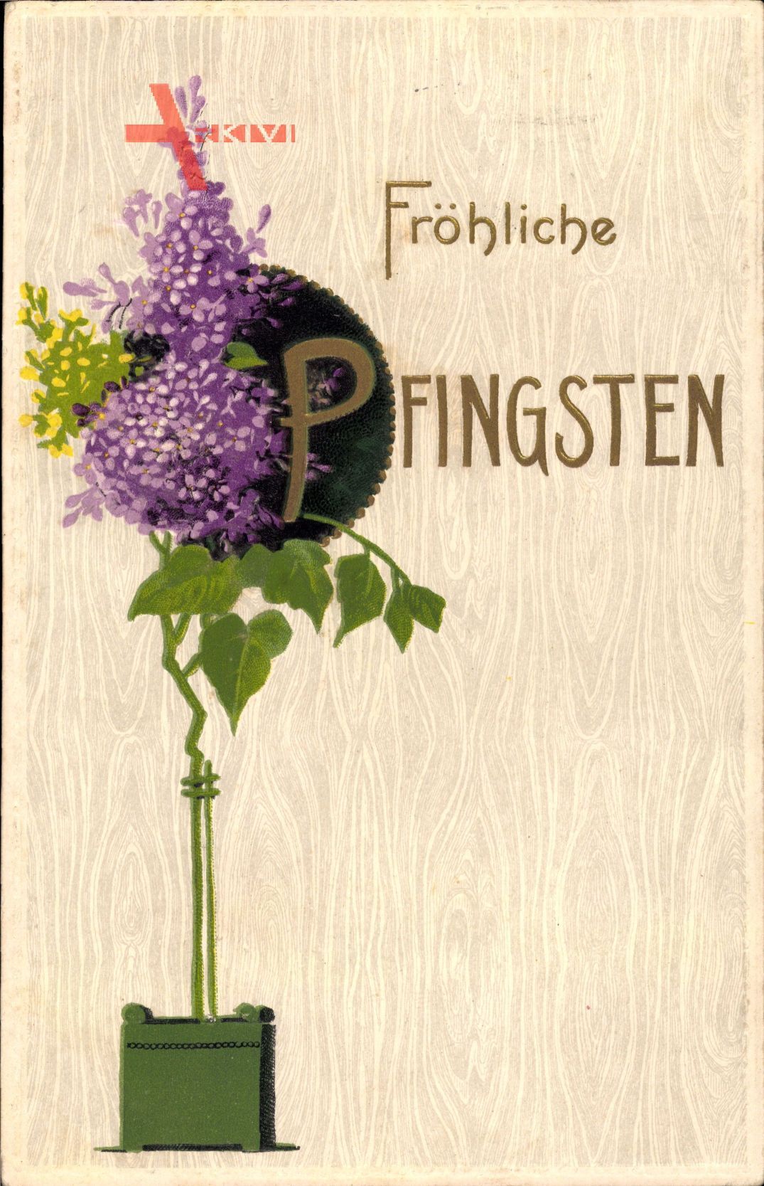 Glückwunsch Pfingsten, Lavendel, Topfblume