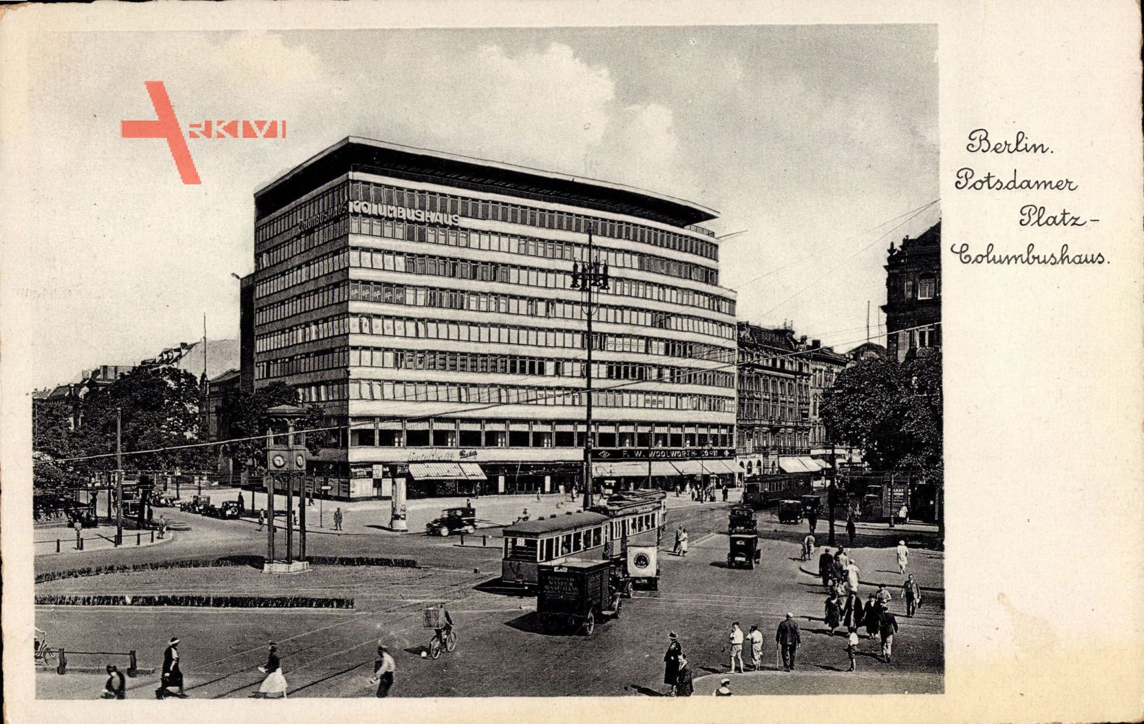 Berlin Tiergarten, Potsdamer Platz, Columbushaus, Straßenbahn