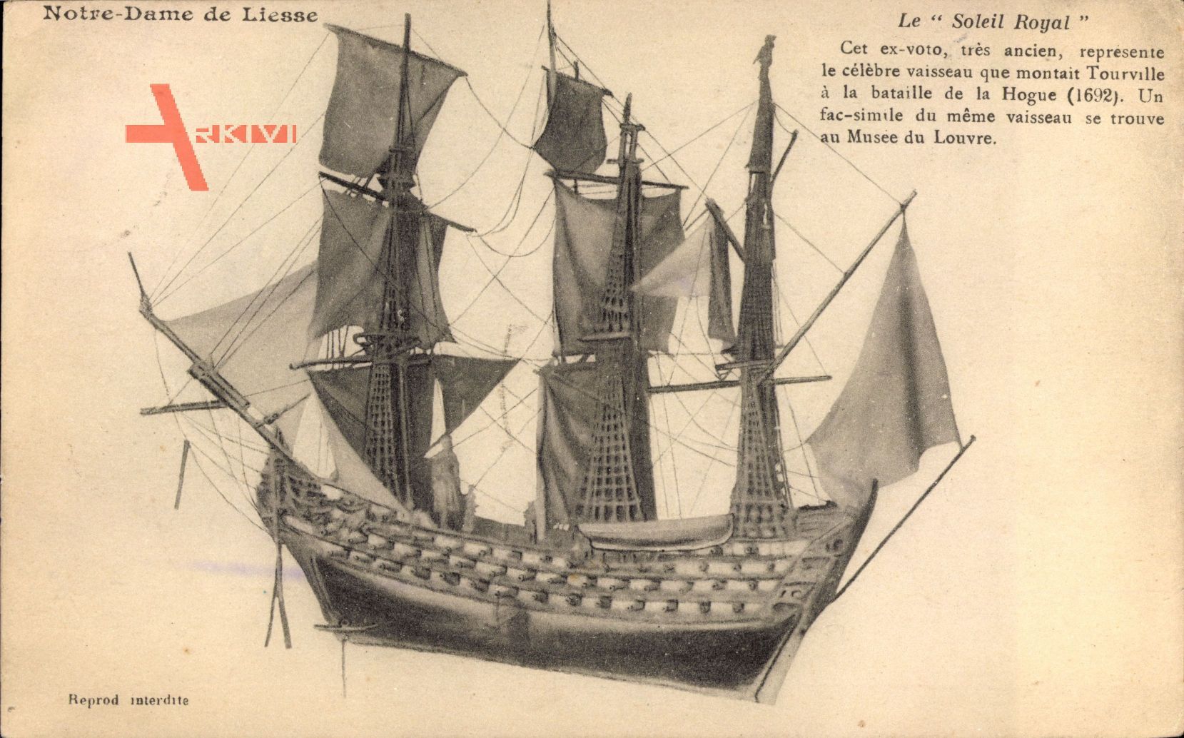 Liesse Notre Dame Aisne, Le Soleil Royal, Segelschiff, Modell