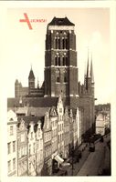 Gdańsk Danzig, Ansicht der St. Marien Kirche, Jopengasse