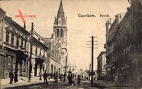 Czortków Tschortkiw Ukraine, Rynek, Marktplatz, Kirche, Anwohner