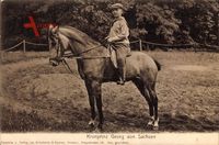 Kronprinz Georg von Sachsen auf einem Pferd sitzend, Jung