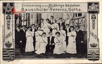 Studentika Gotha, 25 jähriges Jubiläum, Bauschüler Verein, 1885, 1910