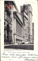 New York City USA, Broad Street, Hochhäuser, facade, Straßenpartie