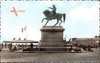 Cherbourg Octeville Manche, Statue de Napoleon, Steamer Queen Mary