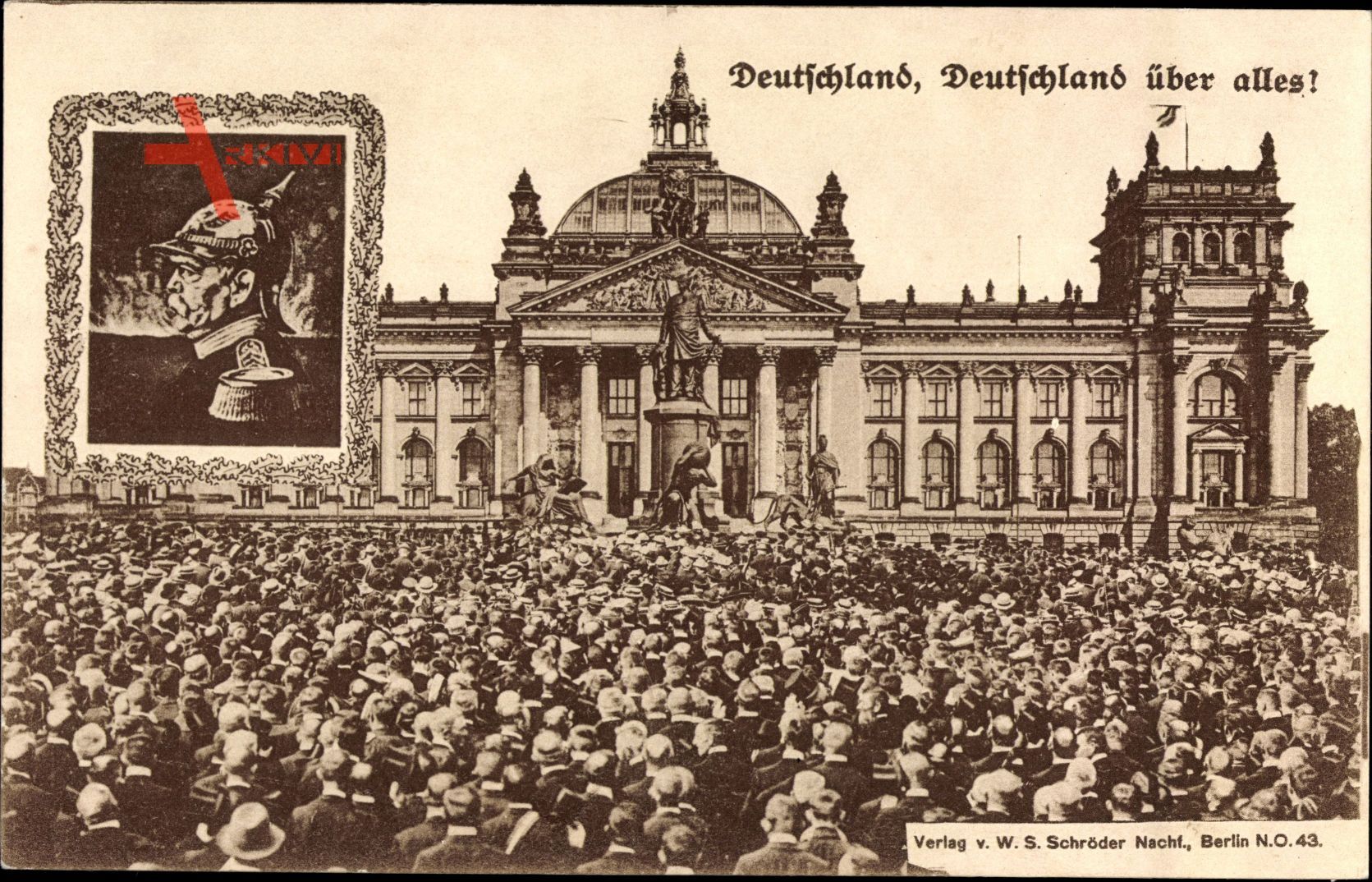 Berlin Mitte, Reichstagsgebäude, Bismarckdenkmal, Einweihung 1901