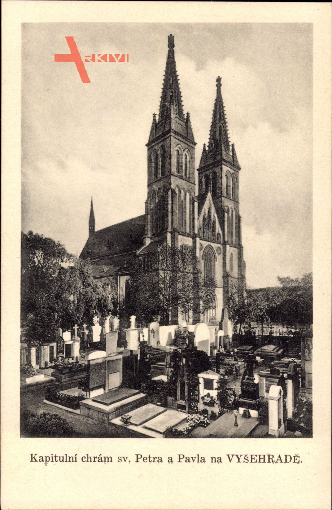 Vyšehrad Praha Prag, Kapitulni chram sv. Petra a Pavla, Kirche, Friedhof