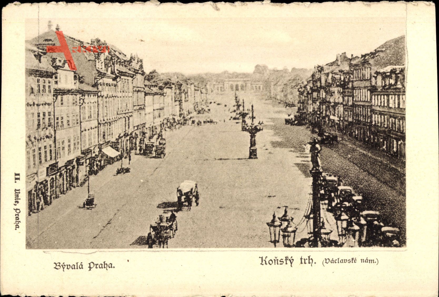 Praha Prag, Konsky Trh, Vaclavske Nameste, Stadt Einst