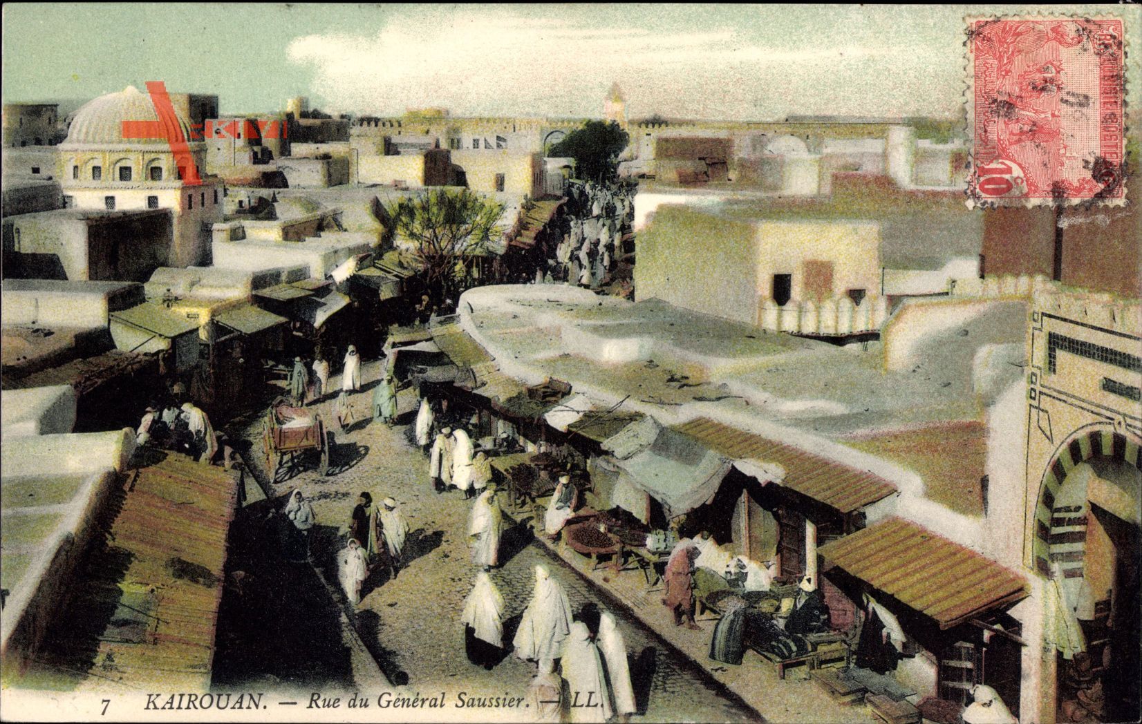 Kairouan Tunesien, Rue du General Saussier, Marktstände