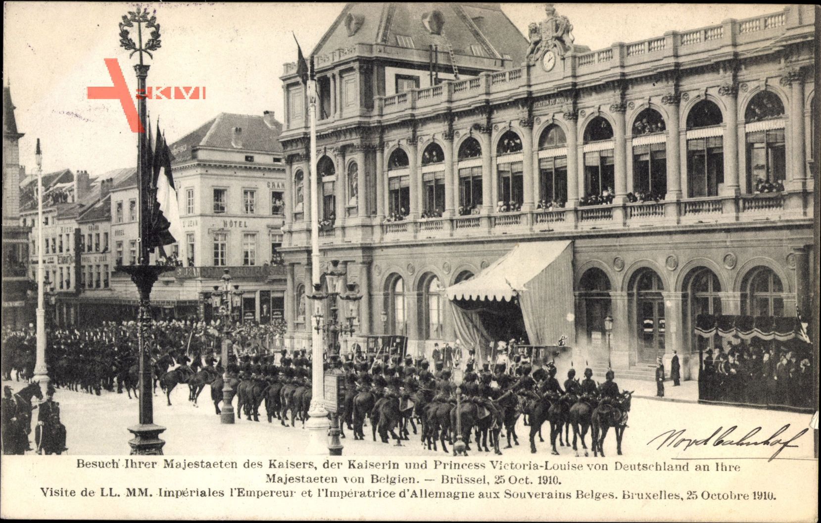 Bruxelles Brüssel, Kaiser Wilhelm II., Viktoria Luise zu Besuch 25 Okt 1910