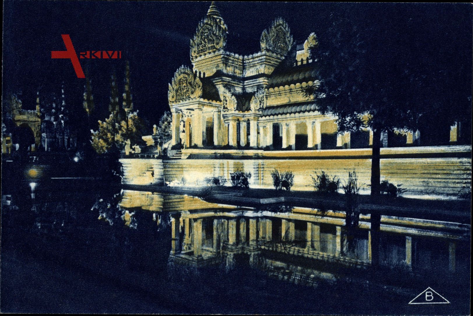 Angkor Vat Kambodscha, Vue de nuit, Nachtansicht, Beleuchtung