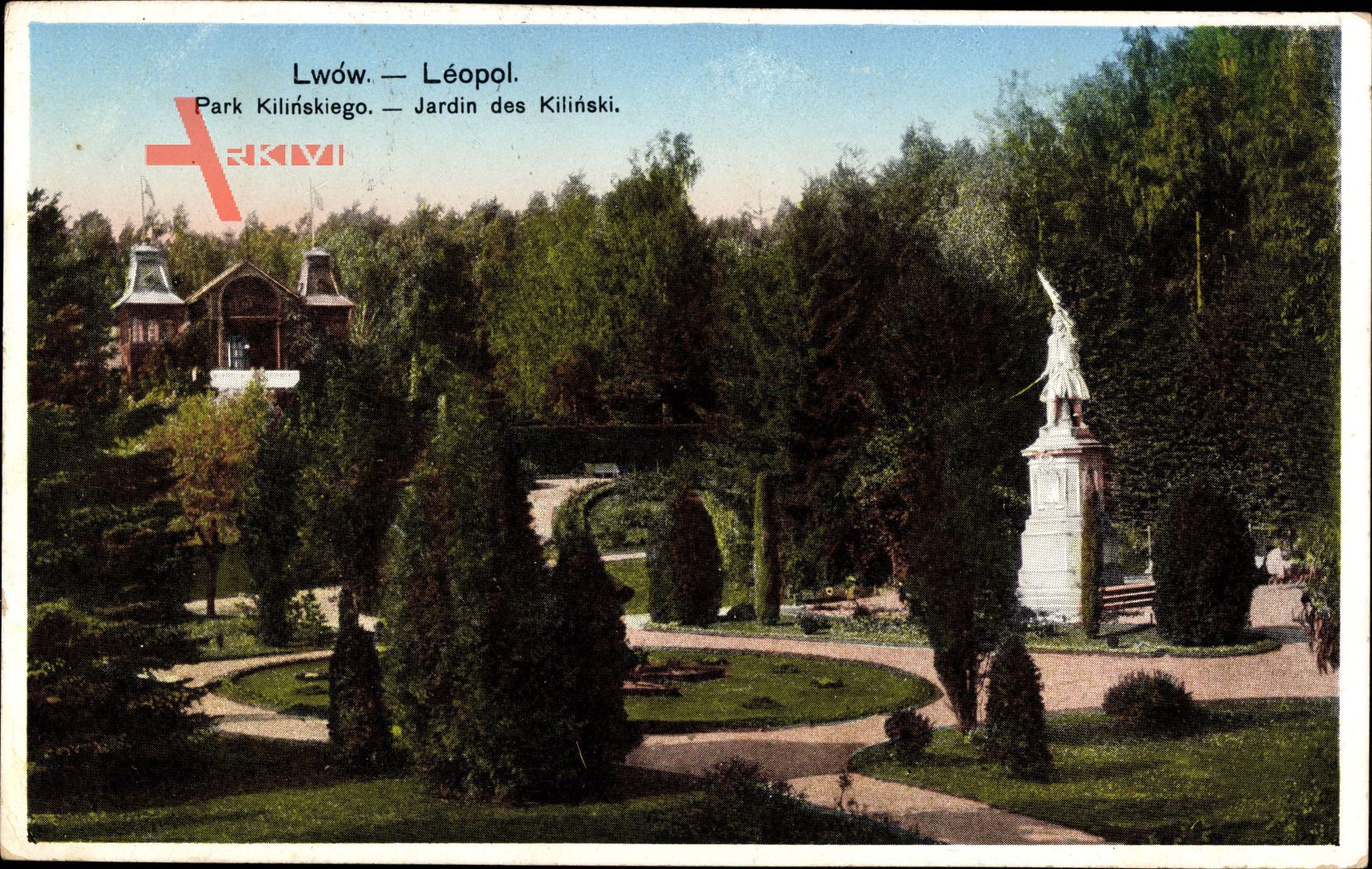 Lwów Lemberg Leopol Ukraine, Park Kilinskiego, Parkanlage, Statue