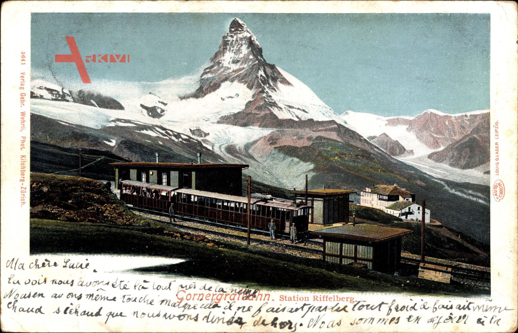 Gornergratbahn, Station Riffelberg, Matterhorn, Bergbahn, Bahnhof