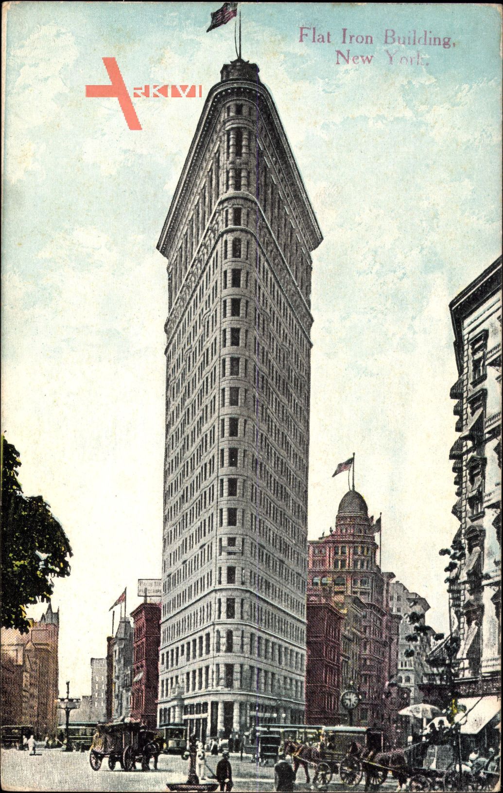 New York City USA, View of the Flat Iron Building, skyscraper, Hochhaus