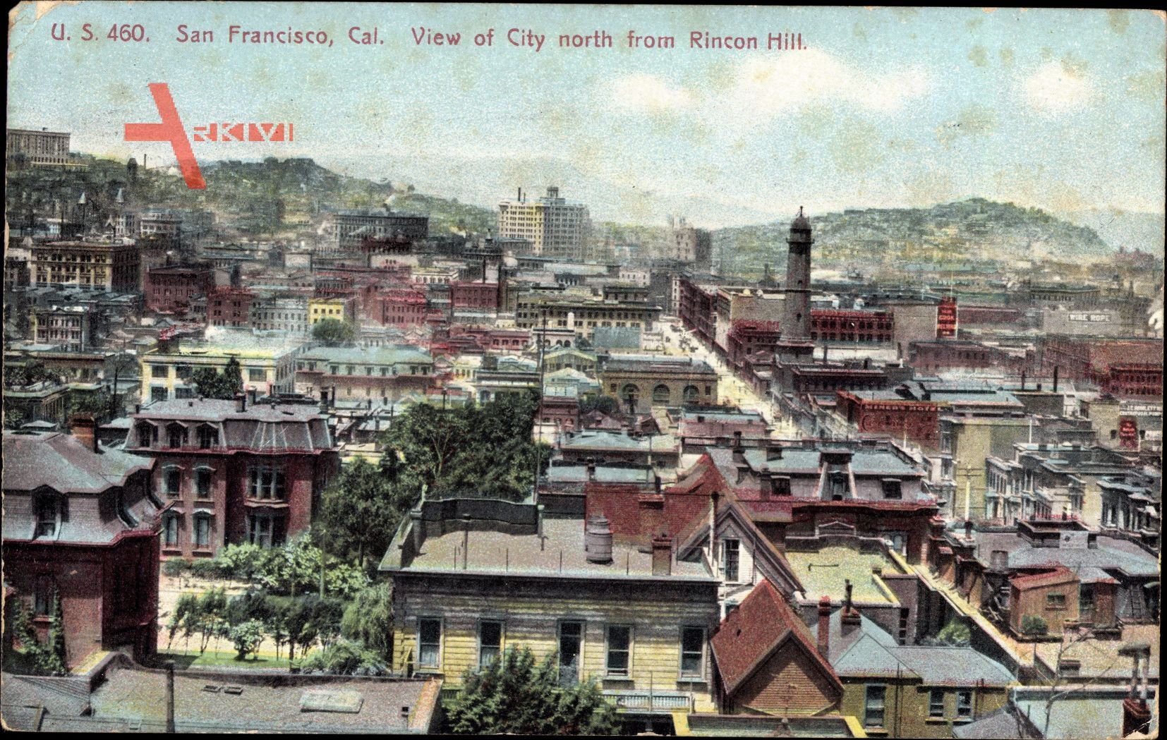 San Francisco Kalifornien USA, View of City north from Rincon Hill
