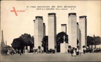 Paris, Exposition des Arts Décoratifs, Kunstausstellung, Säulen, Eiffelturm