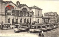 Paris, La Gare Montparnasse, Bahnhof, Straßenbahnen