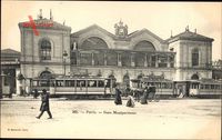 Paris, Gare Montparnasse, Bahnhof, Straßenseite, Straßenbahnen