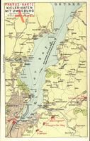 Landkarten Kiel in Schleswig Holstein, Kieler Hafen mit Umgebung, Ostsee