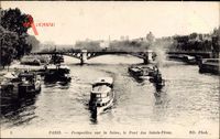 Paris, Perspective sur la Seine, le Pont des Saints Pères