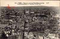 Paris, Panorama pris vers Notre Dame et la Cité, Kathedrale