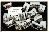 Paris, Eiffelturm, Colone Vendôme, Bastille, Arc de Triomphe