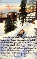 Davos Kanton Graubünden, Schatzalp, Bobbahn, Winter, Ortschaft