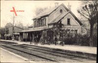 Berzy le Sec Aisne, La Gare Ligue Paris Soissons, Blick auf Bahnhof
