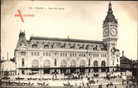Paris, Gare de Lyon, Lyoner Bahnhof, Außenansicht, Turmuhr