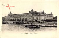Paris, Gare dOrléans, Bahnhof, Außenansicht, Seine, Flussdampfer