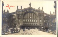 Paris, Gare du Nord, Bahnhof, Straßenseite, Pferdekutschen