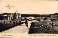 Chantilly Oise, Le Château, Vue prise du Carrefour des Lions, Jagd