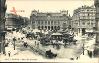 Paris, Gare St. Lazare, Straßenpartien, Platz, Bahnhof