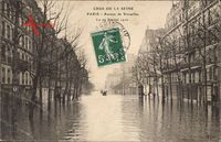 Paris, Crue de la Seine, 29 Janvier 1910, Avenue de Versailles