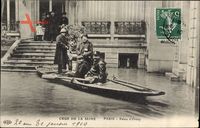 Paris, Crue de la Seine, Palais dOrsay, Janvier 1910