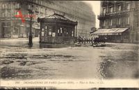 Paris, Inondations le Janvier 1910, Place de Rome