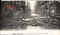 Paris, Inondations de 1910, Construction de Passerelles par le Génie